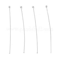真鍮製Tピン  鉛フリー＆カドミウムフリー＆ニッケルフリー  銀  51x1mm  ヘッド：2mm  18ゲージ&nbsp;LS-KK-H258-09C-S