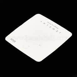 四角い紙のジュエリーディスプレイカード  ピアスディスプレイカード  ホワイトスモーク  7x6.95x0.05cm  穴：8mmと2mm&nbsp;CDIS-M005-19