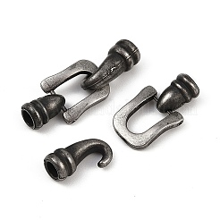 304ステンレススチールフック留め具  アンティークシルバー  27x10.5x8.5mm  穴：3.5mm&nbsp;STAS-C127-02AS