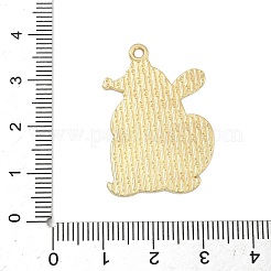 イースター合金エナメル ペンダント  ノームチャーム  ライトゴールド  ライトスカイブルー  33x20x1mm  穴：1.8mm&nbsp;LS-ENAM-I082-02G-06