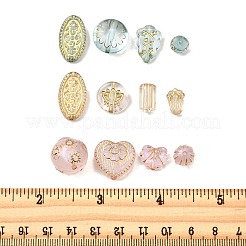 60g3色透明アクリルビーズ  ライン入り  混合図形  ミックスカラー  7.5~22.5x7.5~21x5.5~13mm  穴：1.2~5.5mm  20 G /カラー&nbsp;MACR-FP0001-15