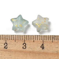 つや消しアクリルチャーム  金箔  スター  グラデーションカラー  ライトスチールブルー  9x10x5mm  穴：1.6mm  約：2381個/ 500 G&nbsp;OACR-M023-04D