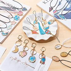 合金空枠ペンダント  UVレジンDIY用  エポキシ樹脂  プレスジュエリー  冬のクリスマスのテーマ  ミックスカラー  36個/箱&nbsp;PALLOY-OC0001-20