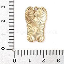 メッキ合金エナメルチャームラック  ゴールドカラー  犬チャーム  桃パフ  25x16x2mm  穴：2mm&nbsp;FIND-Q099-10G-05