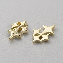 合金カボション  ネイルアートアクセサリー装飾  スター  ゴールドカラー  10x6.5x1mm&nbsp;MRMJ-WH0008-40A-G