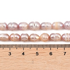 天然養殖淡水パールビーズ連売り  ライス  グレード2 A  アザミ  6~7mm  穴：0.6mm  約37~44個/連  13.58~13.98''（34.5~35.5センチメートル）&nbsp;PEAR-F020-20B