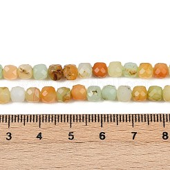 天然ミャンマー産翡翠/ビルマ翡翠ビーズ連売り  多面カット  キューブ  4.5x4.5x4.5mm  穴：0.8mm  約80~83個/連  15.08~15.16''（38.3~38.5センチメートル）&nbsp;LS-G-RM2025-C37-C