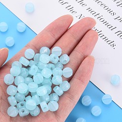 透明なアクリルビーズ  染め  フラットラウンド  ライトスカイブルー  8.5x5.5mm  穴：2.5mm  約1774個/500g&nbsp;MACR-S373-05E-08