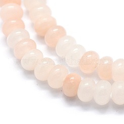天然石ピンクアベンチュリンビーズ連売り  ロンデル  8x5mm  穴：1mm  約69個/連  14.9インチ&nbsp;G-E507-03B