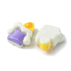 ハロウィーンテーマの不透明樹脂デコデンカボション  ろうそく  14.5x12.5x6mm&nbsp;CRES-Q219-02D