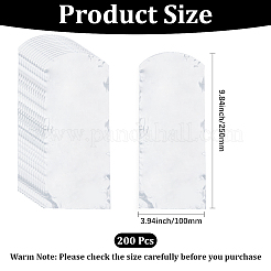 PVC熱収縮フィルム200枚  アーチ  透明  250x100x0.01mm&nbsp;AJEW-GF0014-05A