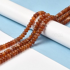 ファイヤーアゲートクラックルビーズ連売り  ロンデル  8x5mm  穴：1mm  約75~77個/連  15.43~15.55インチ（39.2~39.5cm）&nbsp;G-G0004-A01-B