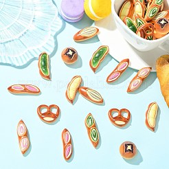 40個の樹脂カボション  パン  ミックスカラー  22~46.5x13.5~29x7.5~17.5mm&nbsp;RESI-CJZ0001-08