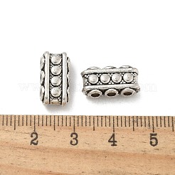 チベット風合金ビーズ  カドミウムフリー＆鉛フリー  アンティークシルバー  15x7.5x5mm  穴：2mm  約540個/1000g&nbsp;TIBE-P003-47AS