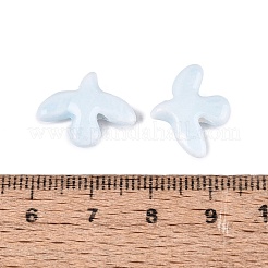 手作りの陶器ビーズ  光沢釉の磁器  鳥  紺碧  16.5~17x13.5~14x4.5~5mm  穴：1.5~2mm&nbsp;PORC-N013-09A