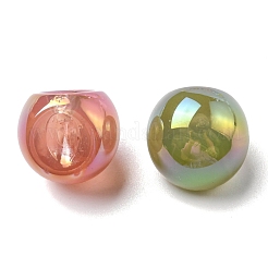 メッキ虹色のアクリルビーズ  ラウンド  ミックスカラー  16.5x16mm  穴：3.5mm&nbsp;OACR-R256-02
