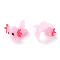 樹脂デコデンカボション  海洋動物シリーズ  アホロートル  ピンク  24.7x22.4x15.5mm&nbsp;X-RESI-I043-05