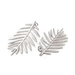 変色しないリーフ 304 ステンレススチール製スタッドピアス（女性用）  葉  葉  45.5x27mm&nbsp;EJEW-L272-034P-06