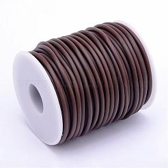 中空パイプpvcチューブラー合成ゴムコード  白いプラスチックのスプールに巻き  サドルブラウン  2mm  穴：1mm  約54.68ヤード（50m）/ロール&nbsp;RCOR-R007-2mm-15