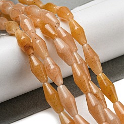 天然石レッドアベンチュリンビーズ連売り  双円錐形  14~15x6mm  穴：1mm  約25~26個/連  14.57~15.16''（37~38.5センチメートル）&nbsp;G-A223-A01-01