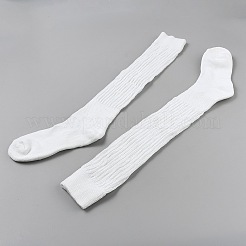 ポリエステルロングソックス  女性用ルーズソックス  ホワイト  530x160x4mm&nbsp;AJEW-WH20054-024A