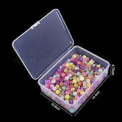 蓄光アクリルビーズ  暗闇で光る  混合図形  ミックスカラー  9.5mm  穴：2.5mm  600個/箱&nbsp;TACR-NB0001-06