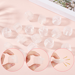 プラスチック製のおもちゃのスクイーカー音発生器  おもちゃ作りのためのアコーディオンチューブ型スクイーカーインサート  犬 ペット 騒音発生器 サウンダー  透明  26.5x31x33.5mm&nbsp;AJEW-WH0348-459