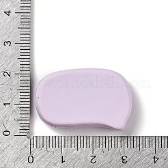 長方形の漫画の単語「miss you」不透明樹脂デコデンカボション  パープル  20.5x31x6.5mm&nbsp;LS-RESI-R447-02B