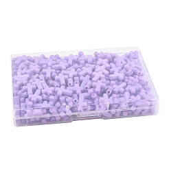 200個の不透明なアクリルビーズ  クロス  ライラック  16x12x4.5mm&nbsp;SACR-FS0001-39F