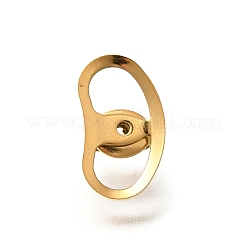 イオンプレーティング（IP）304ステンレススチール耳栓アクセサリー  ゴールドカラー  13x7x4mm  穴：0.9mm&nbsp;STAS-D288-07G