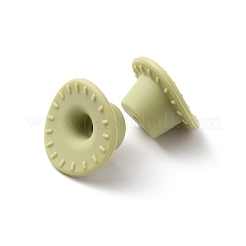 シリコンビーズ  帽子  ダークシーグリーン  26x12mm  穴：2.5mm&nbsp;SIL-WH0001-37N