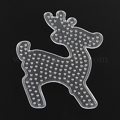5x5mm diyのヒューズのビードに使用するクリスマスのトナカイ/ stag abcのプラスチックペグボード  透明  130x95x5mm&nbsp;X-DIY-Q009-25