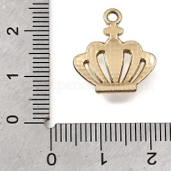 UVメッキ合金クリスタルラインストーンペンダント  クラウンチャーム  ゴールドカラー  19x17x2.5mm  穴：1.9mm&nbsp;RB-CBAD37D-36G