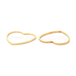 201 ステンレススチールリンクリング  ハート  ゴールドカラー  18x19.5x1mm&nbsp;X-STAS-C030-02C-G