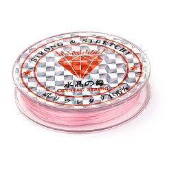 強い伸縮性のあるビーディング弾性糸  フラット弾性クリスタルストリング  パールピンク  0.8mm  約10.93ヤード（10m）/ロール&nbsp;EW-N002-17