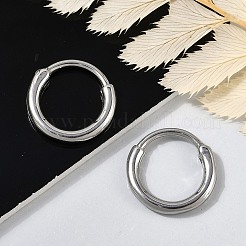 316サージカルステンレスフープピアス  フープノーズリング  プラチナ  13x2mm  内径：8.12mm  ピン：1.11mm（18ゲージ）&nbsp;EJEW-G416-42A-P