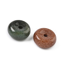 天然および合成混合宝石ドーナツ/パイディスクチャーム  染めと未染色の混合  12x5.5~6mm  穴：2mm&nbsp;G-M454-01A