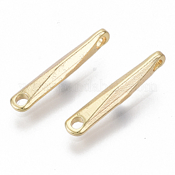 真鍮製リンクコネクター  ニッケルフリー  棒状  18KGP本金メッキ  15x2.5x2.5mm  穴：1.4mm&nbsp;X-KK-S348-483-NF