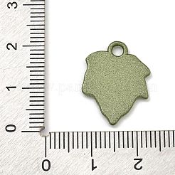 合金ペンダント  スプレー塗装  クリスマス スキーム チャーム  葉  19.5x15.5x1.5mm  穴：2.3mm&nbsp;FIND-M037-01B