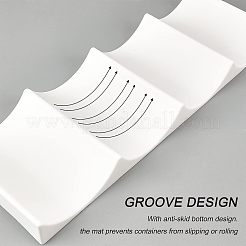 プラスチックワインラックディスプレイマットワインホルダー収納オーガナイザー  ホワイト  29.4x10x2.3cm&nbsp;ODIS-WH0011-67