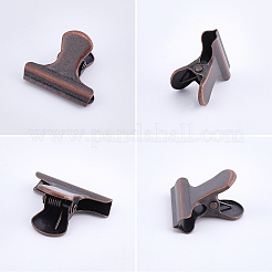 鉄クリップ12個  オフィス＆スクール用品  赤銅鉱  26x30.5x17mm&nbsp;IFIN-CP0003-02R