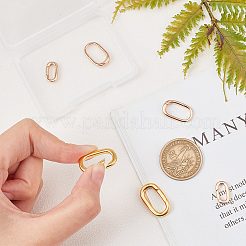 6個 3スタイル真鍮スプリングゲートリング  オーバル  ゴールドカラー  14~22x8~13x2~3mm  2個/スタイル&nbsp;FIND-PH0008-41