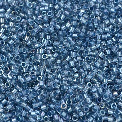 MIYUKIデリカビーズ  シリンダー  日本製シードビーズ  11/0  （db1762)スパークリングスカイブルーライニングクリスタルab  1.3x1.6mm  穴：0.8mm  約20000個/袋  100 G /袋&nbsp;SEED-J020-DB1762