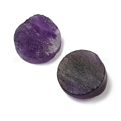 天然石アメジストカボション  フラットラウンド  25x7~10.5mm&nbsp;G-K338-39E-01