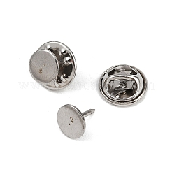 304ステンレス鋼バタフライクラッチピンバック  ステンレス鋼色  10.5x11.5mm  ラウンド：8mm&nbsp;STAS-P262-03P-02