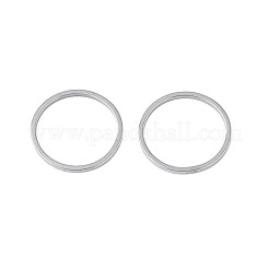変色しない304ステンレススチール製リンクリング  ステンレス鋼色  14x1mm  内径：12mm&nbsp;STAS-T047-15G