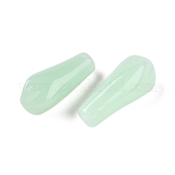 模造翡翠樹脂ペンダント  ティアドロップ  淡緑色  24.5~25x9.5~10x9~9.5mm  穴：1.5mm&nbsp;RESI-T058-01