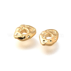 真鍮ビーズ  カドミウムフリー＆ニッケルフリー＆鉛フリー  不規則な  18KGP本金メッキ  5x6.5x1.5mm  穴：1.6mm&nbsp;KK-B127-07G