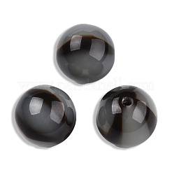 オペーク樹脂ビーズ  ラウンド  グレー  16mm  穴：3mm&nbsp;RESI-N034-25-R04