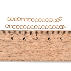 真鍮製カーブチェーンエクステンダー  エンドチェーン  メッキなし  生（メッキなし）  45mm&nbsp;KK-T069-35C